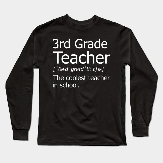 Funny 3rd Grade Teacher Meaning T-Shirt Awesome Definition Classic Long Sleeve T-Shirt by hardyhtud